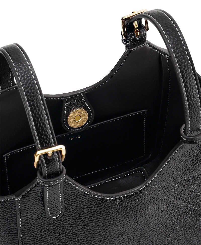 Jw Pei Ines Padlock Mini Lychee Pattern Tote Handbag