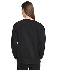 Dkny Sport Women's Graffiti Logo Crewneck Graphic Long-Sleeve Sweatshirt