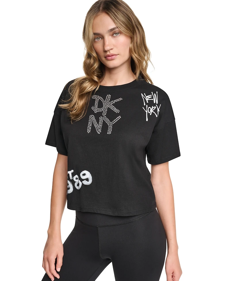 Dkny Sport Women's Graffiti Logo T-Shirt