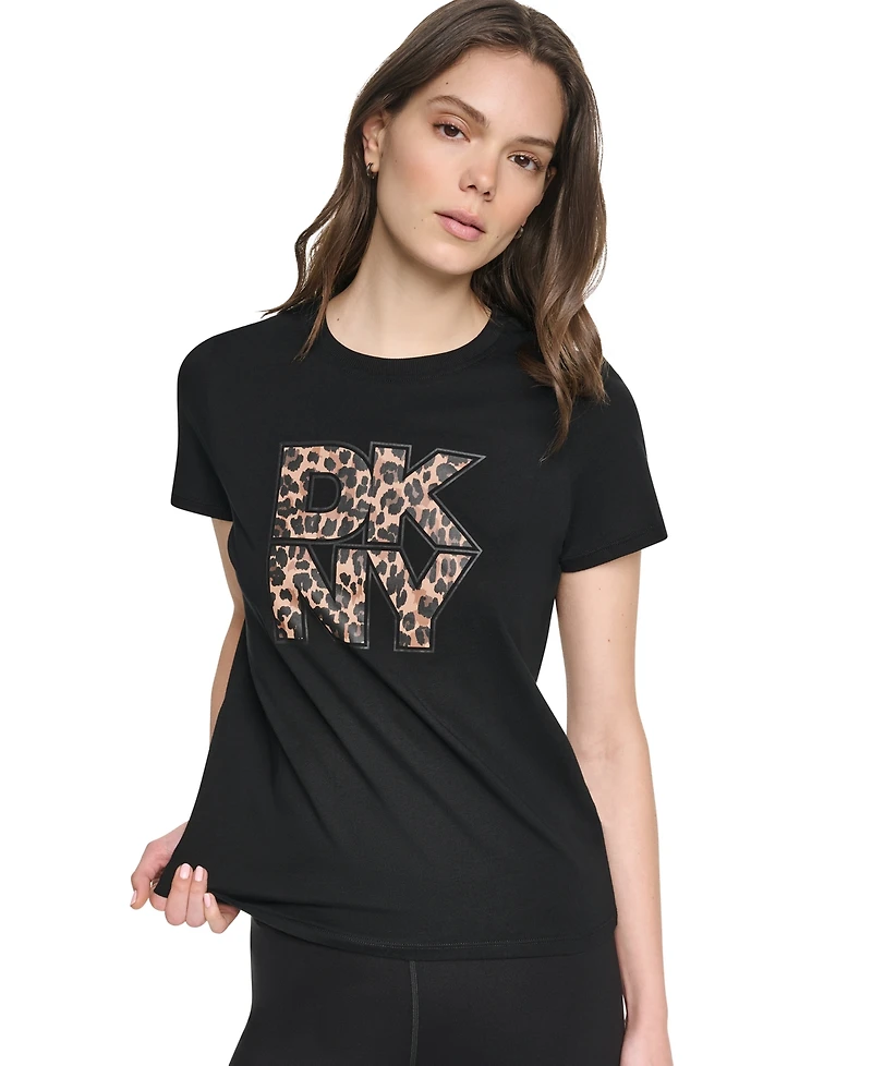 Dkny Sport Women's Stacked Puff Outline Short-Sleeve T-Shirt