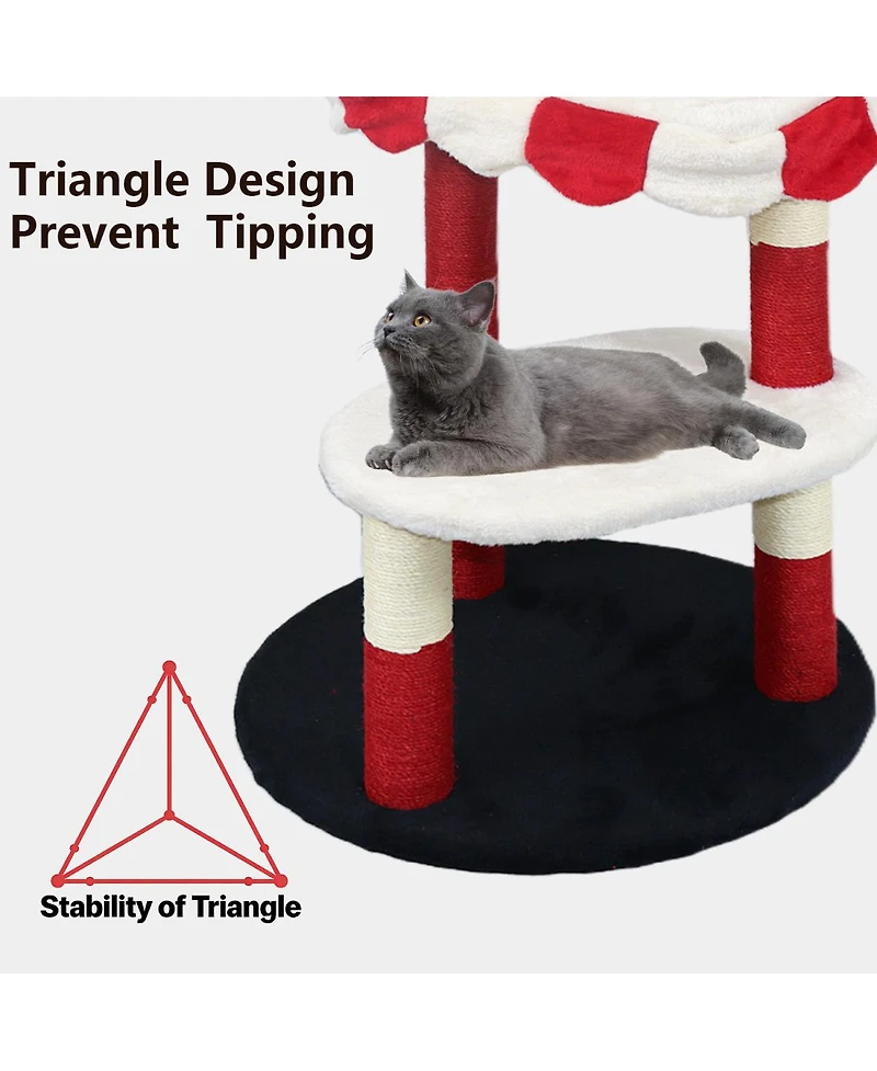 Streamdale Furniture Multi-Level Cat Tree with Cozy Perch and Scratching Posts