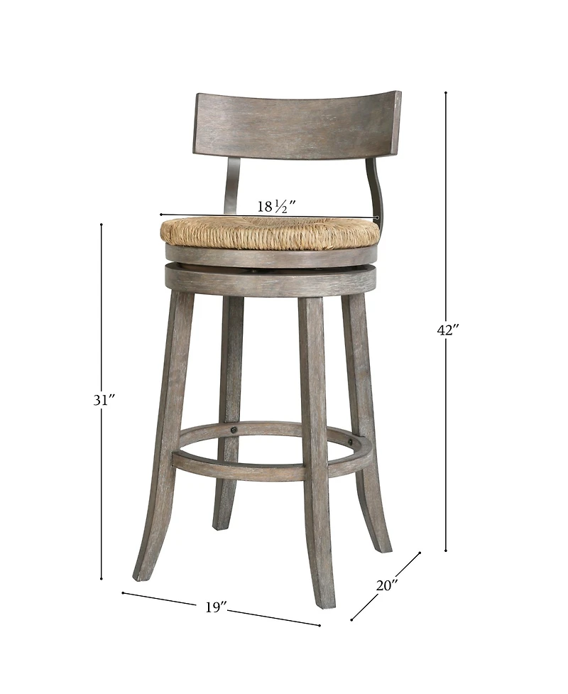 Clihome 1 Piece 31-Inch Counter Height Solid Wood Frame Bar Stool
