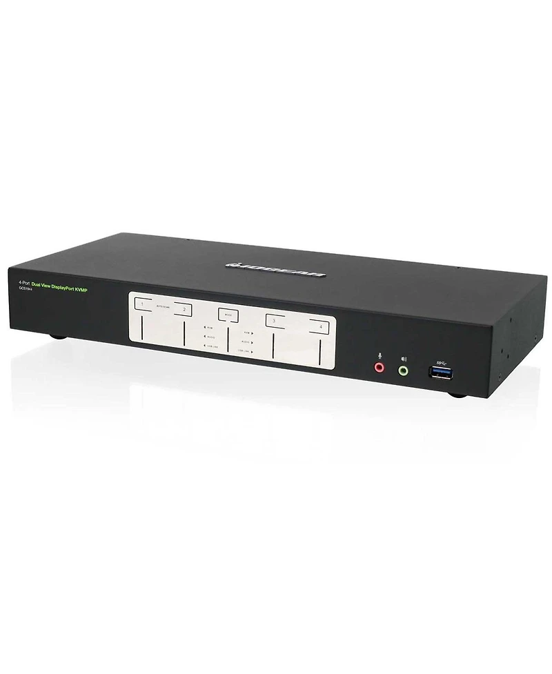 Iogear 4-Port 4K Dual View DisplayPort Kvmp Switch for Pc/Mac