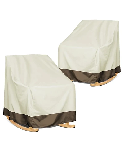 Cowin Rocker Chair Cover 420D Waterproof Patio Outdoor 2 Piece Set