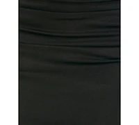 Seni & Cade Juniors' Ruched Satin Sleeveless Dress