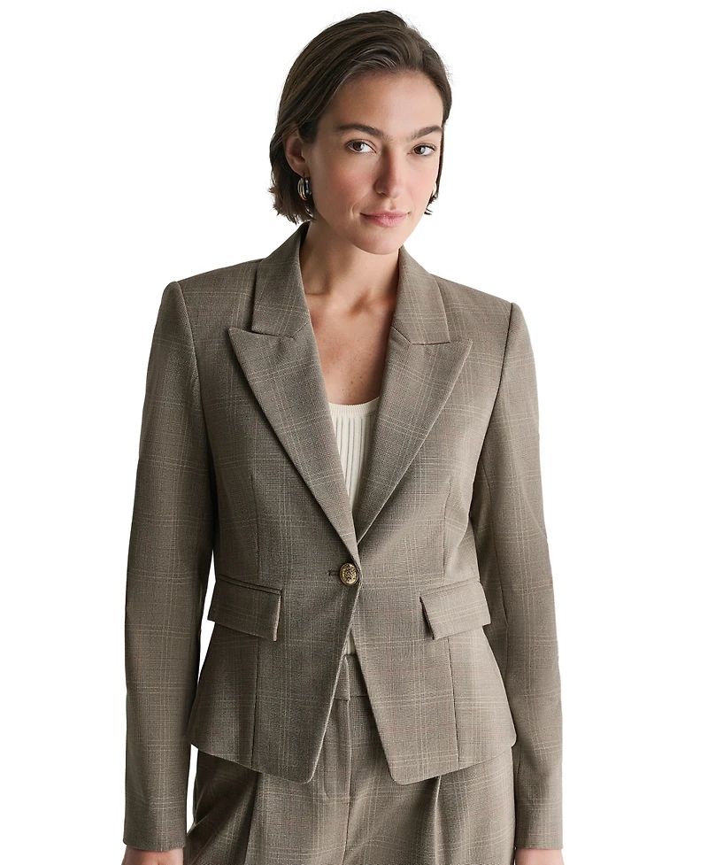 Bcbg Women's Peak-Lapel One-Button Blazer Jacket