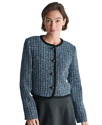 Bcbg Women's Collarless Button-Front Jacket