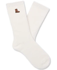 Ugg Classic Crew Embroidered, Plaid & Fuzzy Ruffle-Edge Sock Set, 3-Piece