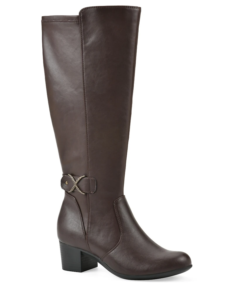 Cliffs by White Mountain Women's Trinidy Block Heel Tall Boots