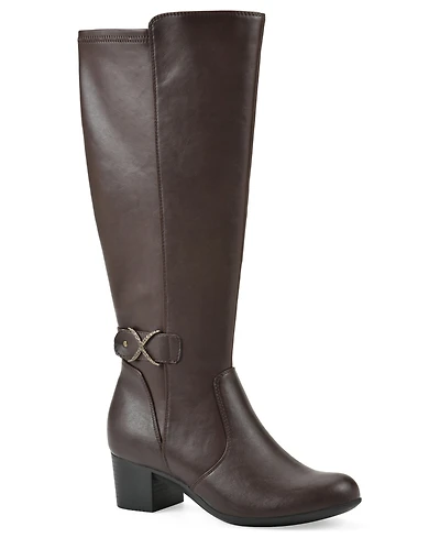 Cliffs by White Mountain Women's Trinidy Block Heel Tall Boots