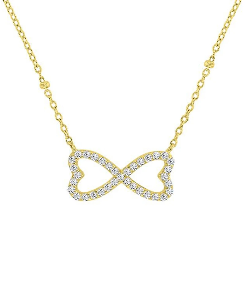 Macy's 14k Gold-Plated Heart Infinity Bead Necklace