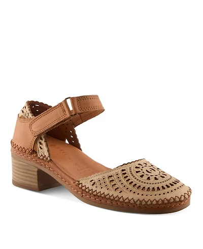 Spring Step Women's Eveline Mary Jane Shoe with Laser-Cut Detail