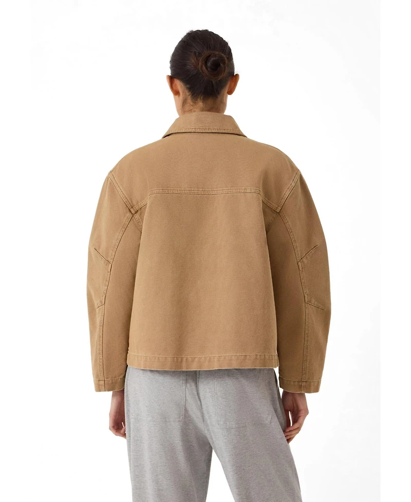 Hush Women's Womne's Elara Washed Funnel Neck Utility Jacket