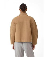 Hush Women's Womne's Elara Washed Funnel Neck Utility Jacket