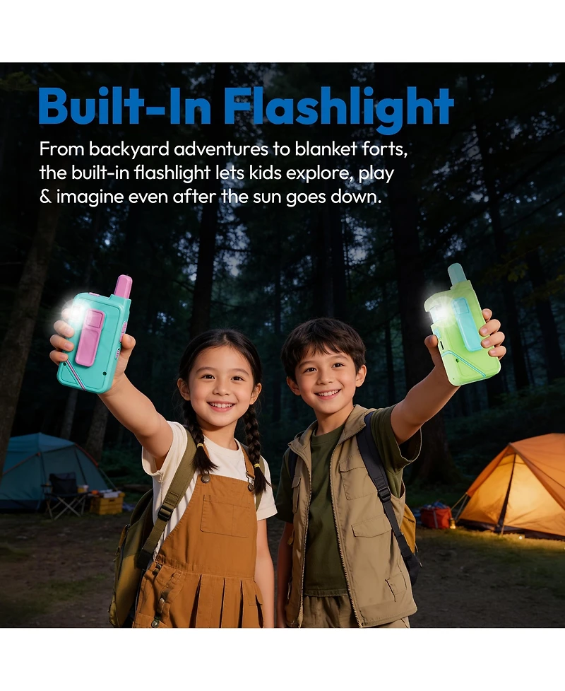 Contixo TK1 Kids Walkie Talkies 2-Pack, Video and Voice Communication Toy, Flashlight, Changer, Rechargeable