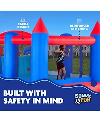 Sunny & Fun Bounce House Bouncy House for Kids Outdoor W/Toddler Slide