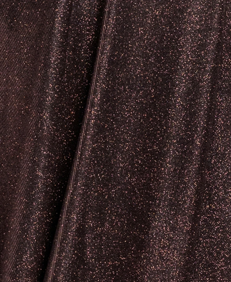 Xscape Plus Off-the-Shoulder Glitter Gown