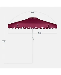 Best Choice Products 7.5feet Patio Market Umbrella with Wavy Trim, Fade-Resistant, Crank and Tilt