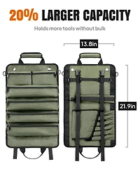 Xdovet Tool Roll Bag Heavy Duty Organizer Detachable Pouches Mechanic Electrician Gift