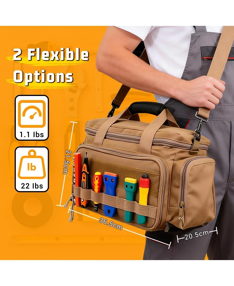 Xdovet Heavy Duty Tool Bag Multi-Pocket Work Tote
