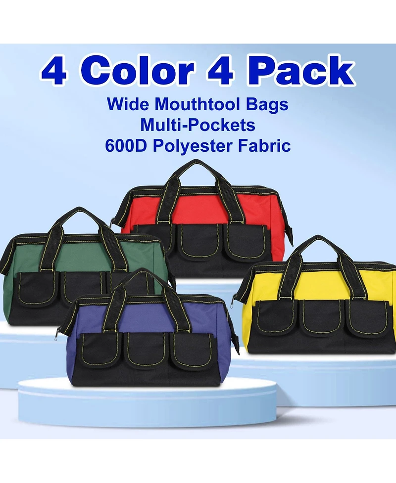 Xdovet Tool Bag Waterproof Hard Bottom Heavy Duty Multi Pockets