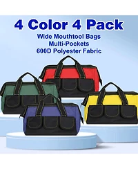 Xdovet Tool Bag Waterproof Hard Bottom Heavy Duty Multi Pockets