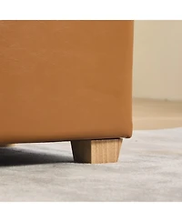 Maison Boucle Storage Ottoman Bench for Bedroom, 60.2" Pu Upholstered with Lid, Tufted Accent Entryway and Living Room