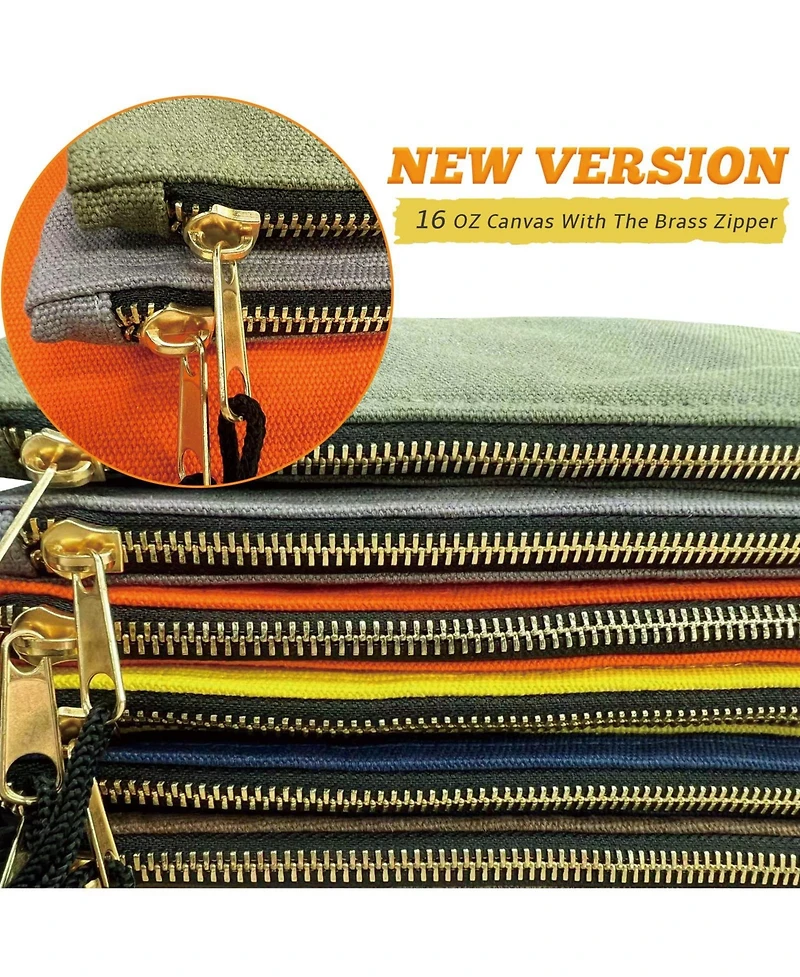 Xdovet Canvas Tool Bag Organizer Zipper Pouches