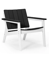 WestinTrends 3-Piece Outdoor Hdpe Conversation Set with Deep Seating Chairs and Round Side Table