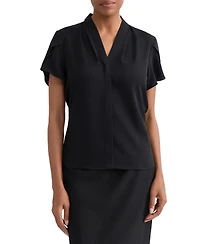 Jones New York Petite Petal-Sleeve Blouse