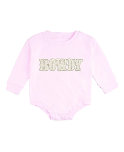 Sweet Wink Baby Girls (0M - 18M) Howdy Patch Western Long Sleeve Romper