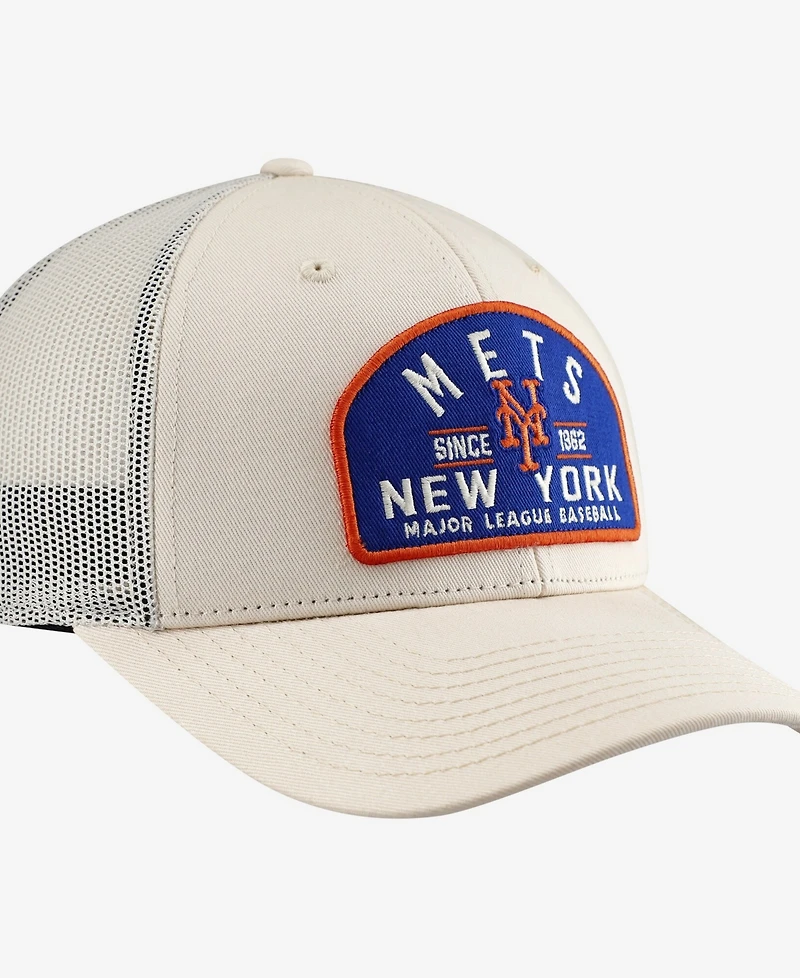 '47 Brand Men's Cream New York Mets Leland Adjustable Trucker Hat