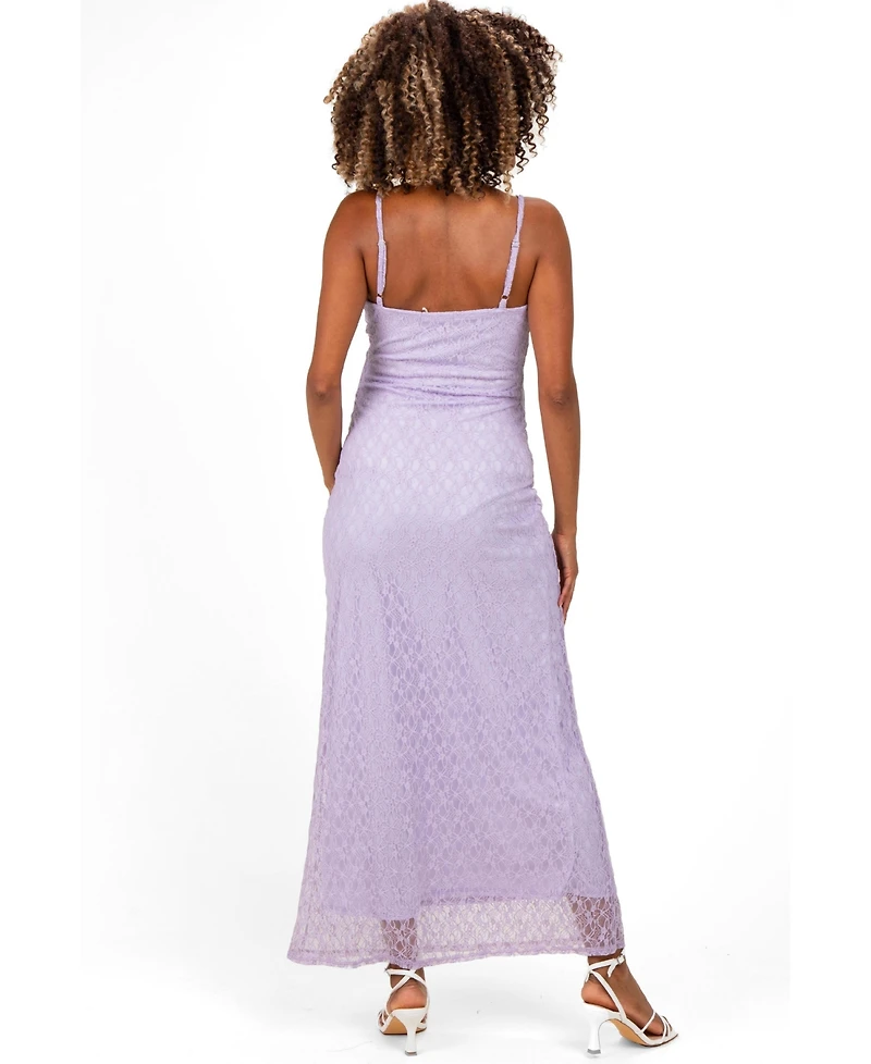 Pinkblush Maternity Sleeveless Lace Square-Neck Maxi Dress
