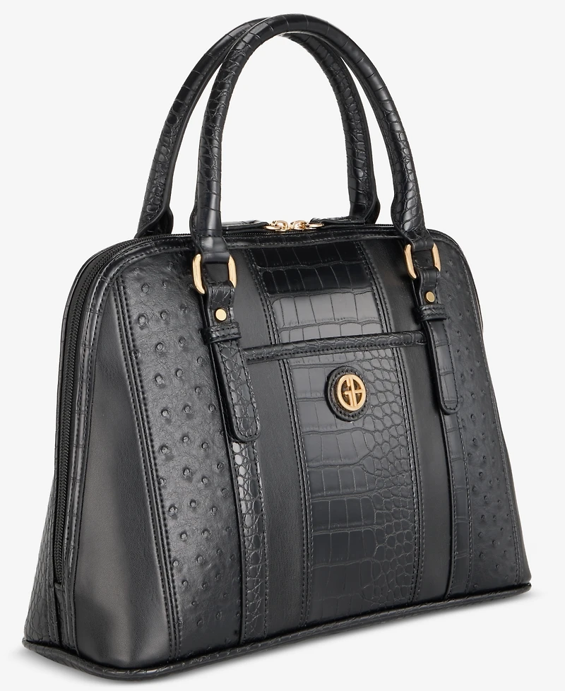 Giani Bernini Mixed Media Detailed Dome Satchel, Macy's Exclusive
