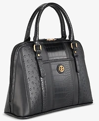 Giani Bernini Mixed Media Detailed Dome Satchel, Macy's Exclusive