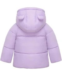 Rokka&Rolla Baby Girls (6-24M) Borg-Lined Bear Ears Puffer Jacket
