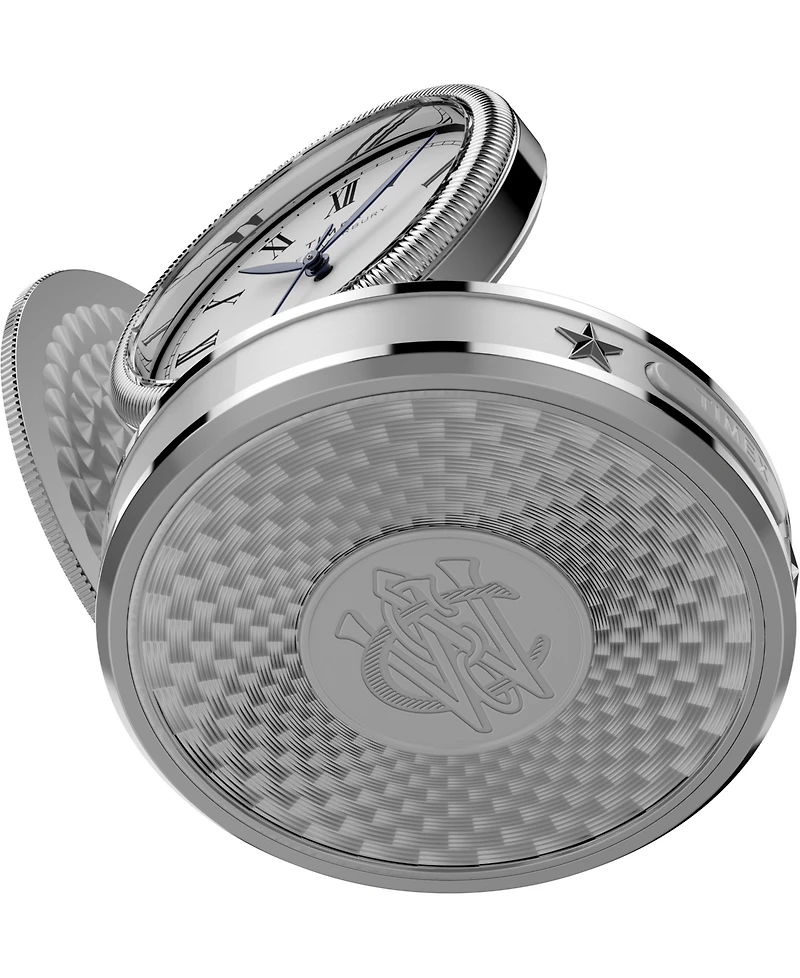 Timex Unisex Quartz Analog Silver-Tone Table Clock Watch 49mm
