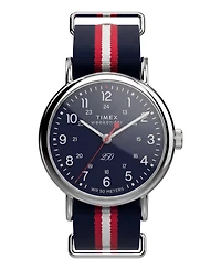 Timex Men's Quartz Analog Blue Nylon Watch 40mm