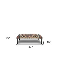 HomeRoots Leg Upholstered Bench