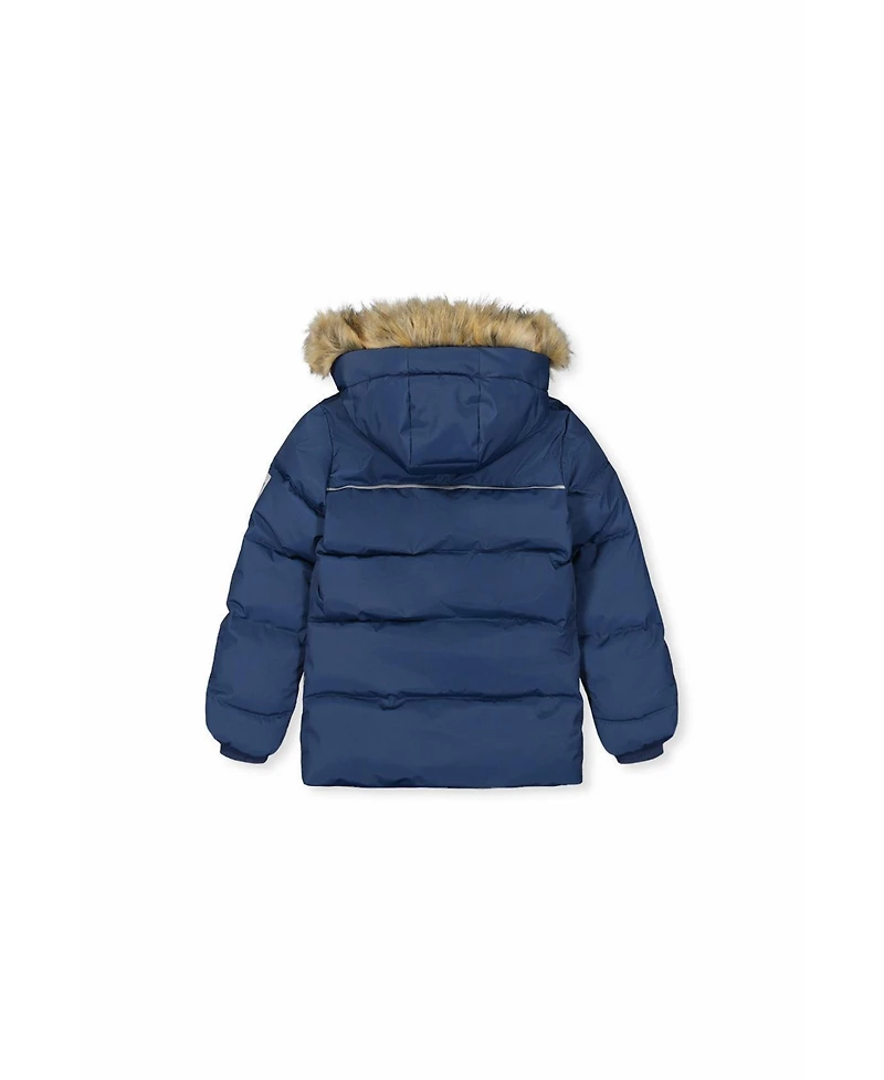 Deux par Little and Big Unisex (6-14) Winter Jacket with Faux-Fur Hood