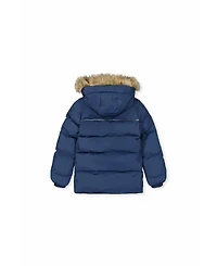 Deux par Little and Big Unisex (6-14) Winter Jacket with Faux-Fur Hood