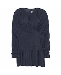 Pre-Owned Marni Marni Women's Pleated Long-Sleeve Silk Blouse