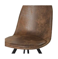 HomeRoots Set of Four Upholstered Suede Dining Side Chairs