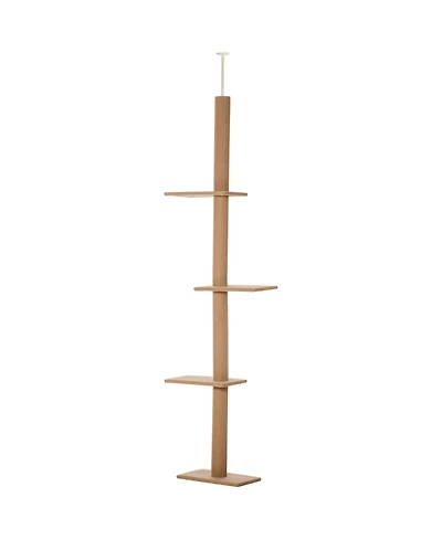 Ruie 4-Level Floor to Ceiling Cat Tree Tower with Sisal Scratching Posts
