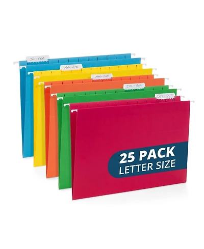 Danrong Colored Hanging File Folders Tabs Reinforced Office Filing Organization