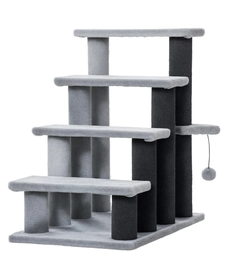 Ruie Cat Stair Steps Tower with Scratching Post and Play Ball