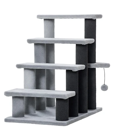 Ruie Cat Stair Steps Tower with Scratching Post and Play Ball