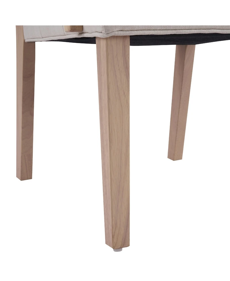 Boyel Living 2-Piece Modern Dining Chairs with Arms, Fabric and Rubberwood Frame, Upholstered Kitchen Chairs