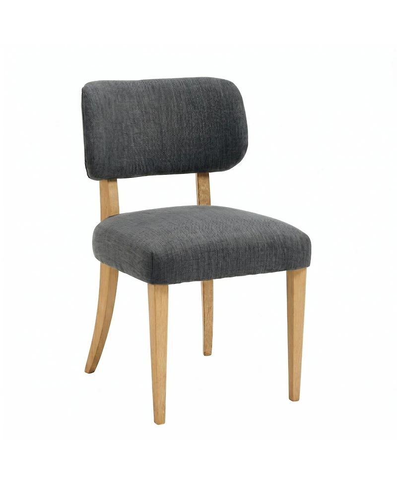 Clihome 2 Pieces Modern Rubber Wood Soft Padded Kitchen Chairs, Comfortable Side Chair Dining Chairs