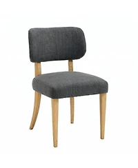 Clihome 2 Pieces Modern Rubber Wood Soft Padded Kitchen Chairs, Comfortable Side Chair Dining Chairs